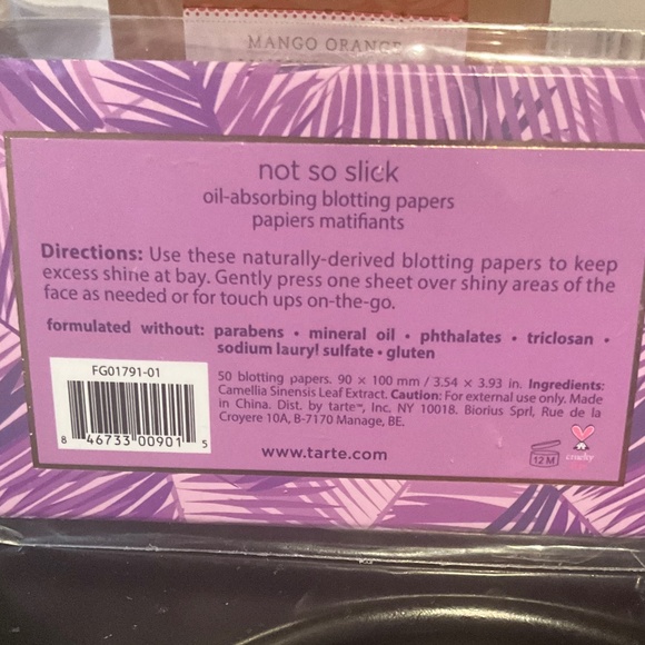 Tarte Not So Slick High Performance Oil Absorbing Blotting Paper- New - Picture 3 of 4